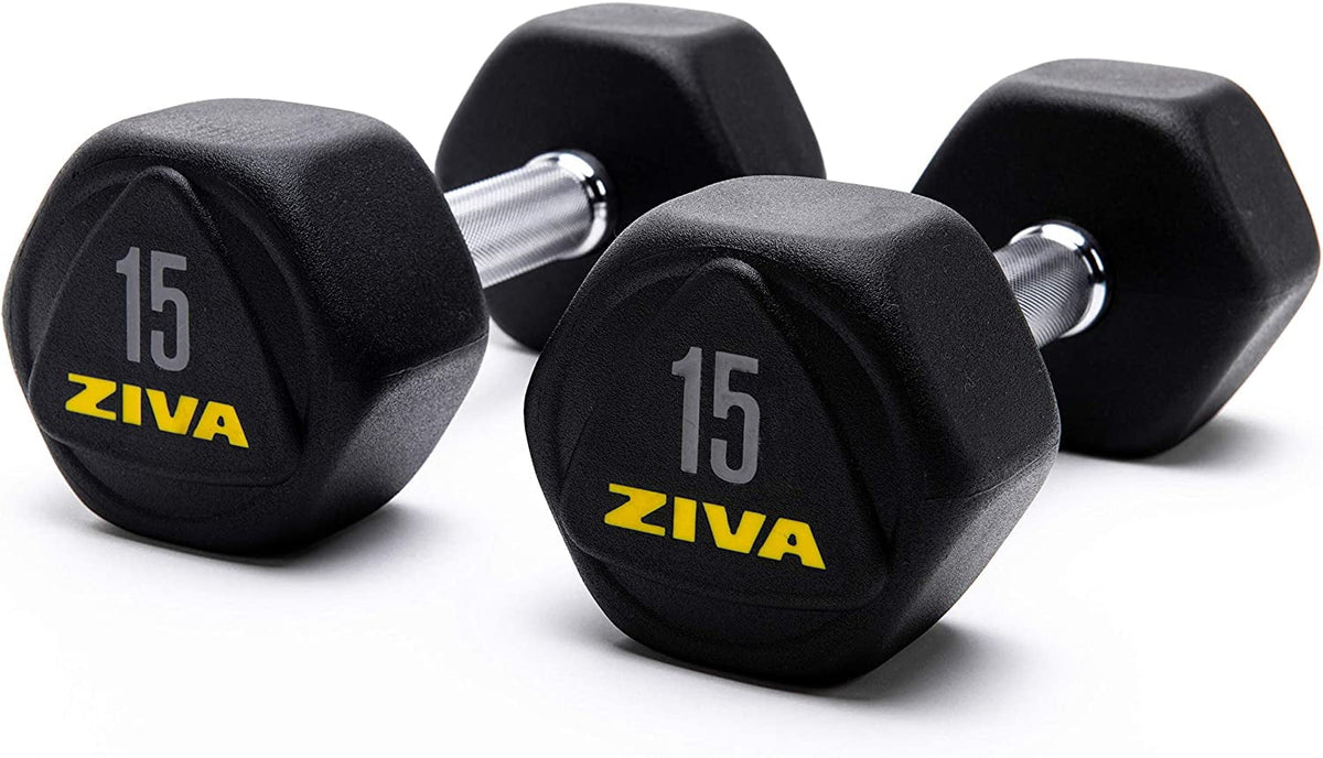 20 Lbs Urethane Rubber Hex Dumbbells A994