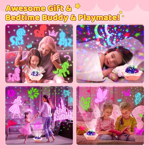 96 Lighting Modes Star Projector 360° Rotating Rechargeable Night Light U7389