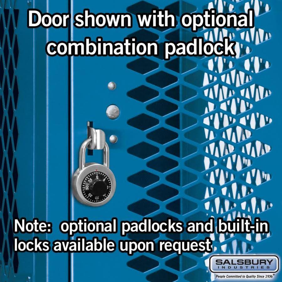 Blue Four Tier Vented Metal Locker M24393