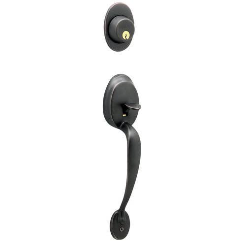 Satin Nickel Double Cylinder Handleset with Trim N60110