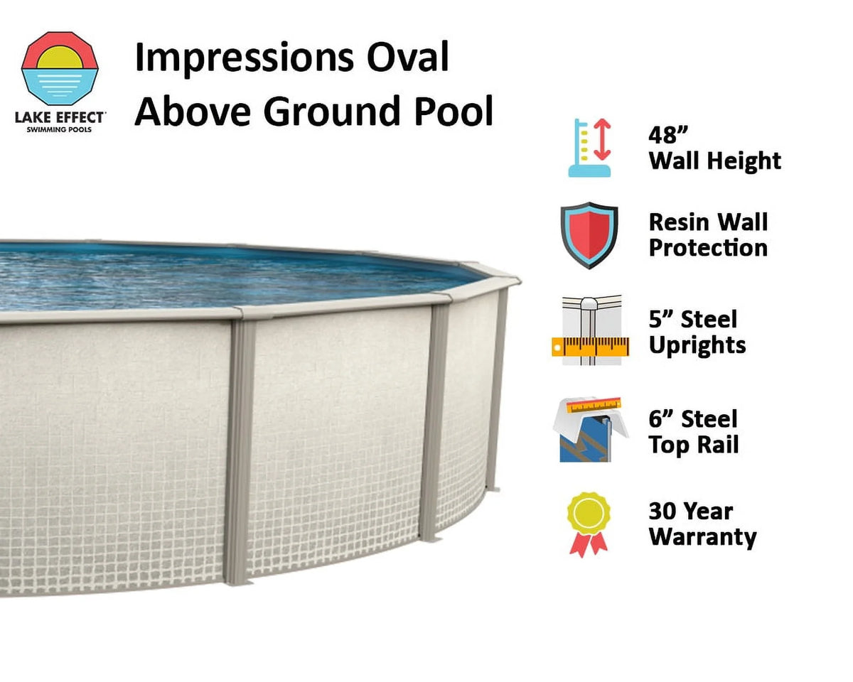 15' x 30' Oval 48 Wall Above-Ground Swimming Pools Q82619