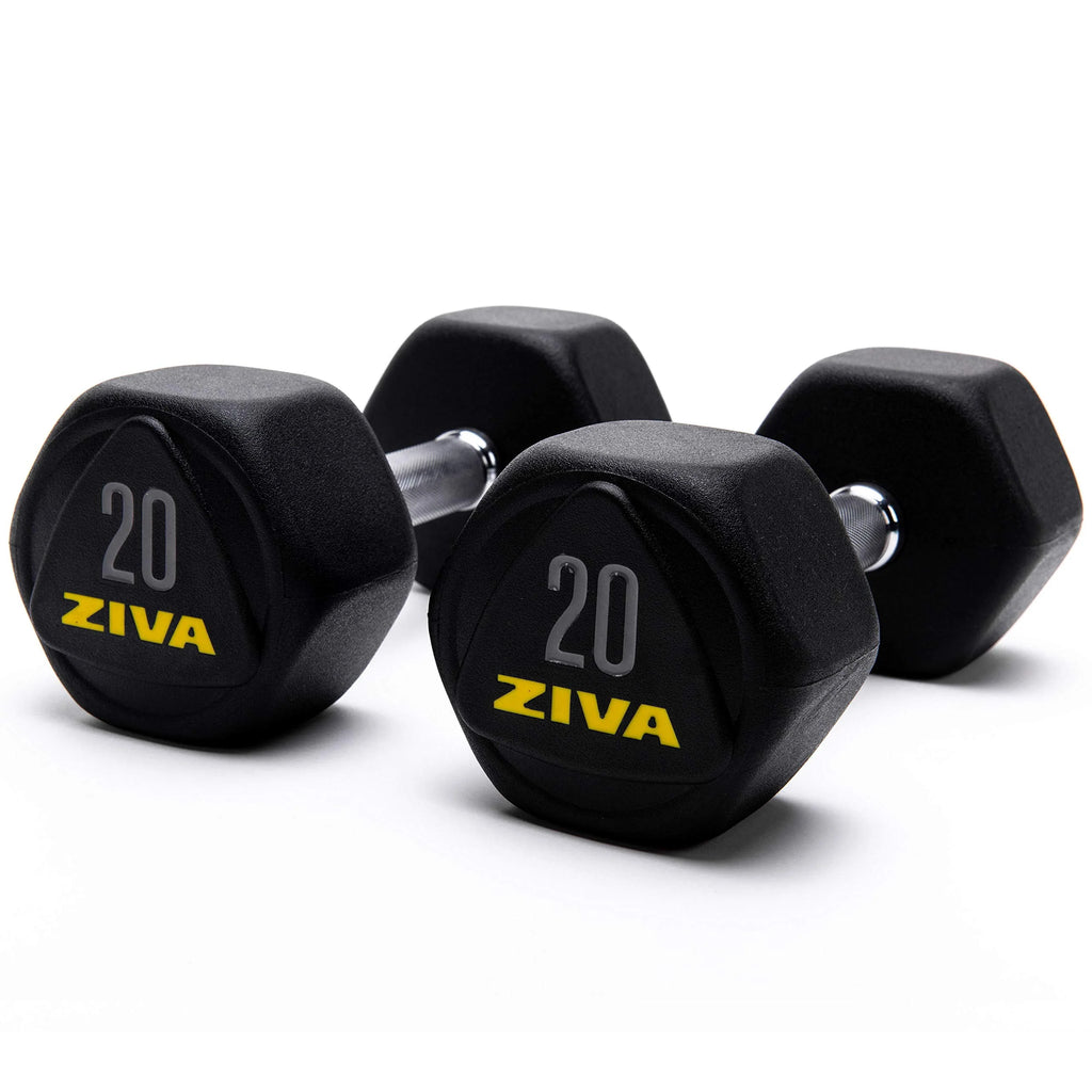 20 Lbs Urethane Rubber Hex Dumbbells A994