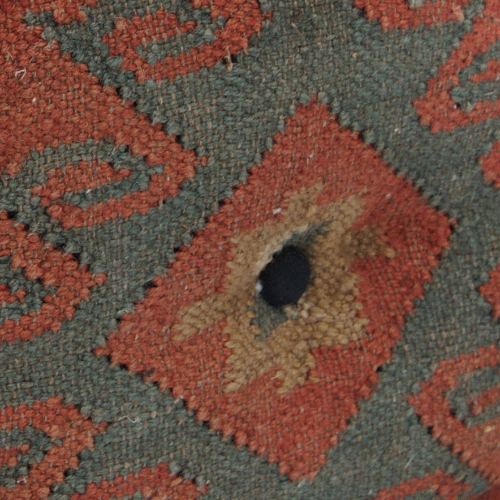 Indo Wool and Jute Pouf F33626