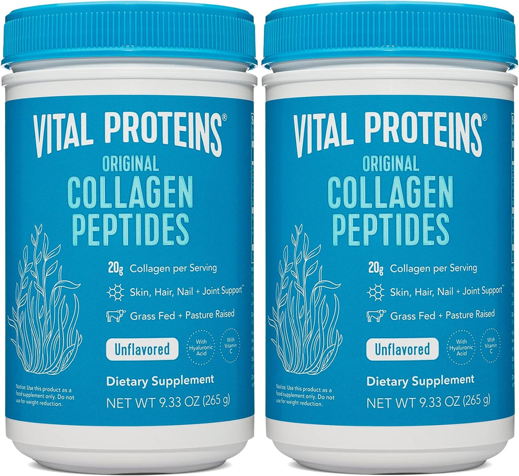 Chocolate Collagen Powder Supplement Type I III Hydrolyzed Collagen 27g per Serving 26.8 oz Canister Pack of 2 T8088