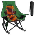 Oversized Heated Rocking Camping Chair with Pillow and Carry Bag F6979