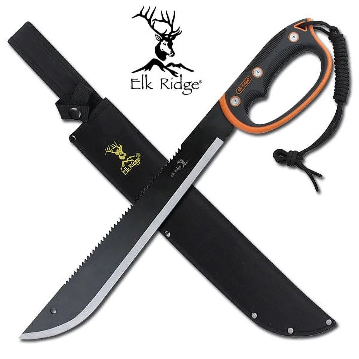 Fixed Blade Full Tang Orange Tactical Survival Knife C63993