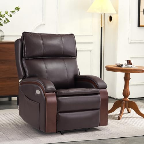 Power Lift Recliner Chair Sofa with Massage and Heat Faux Leather T911424
