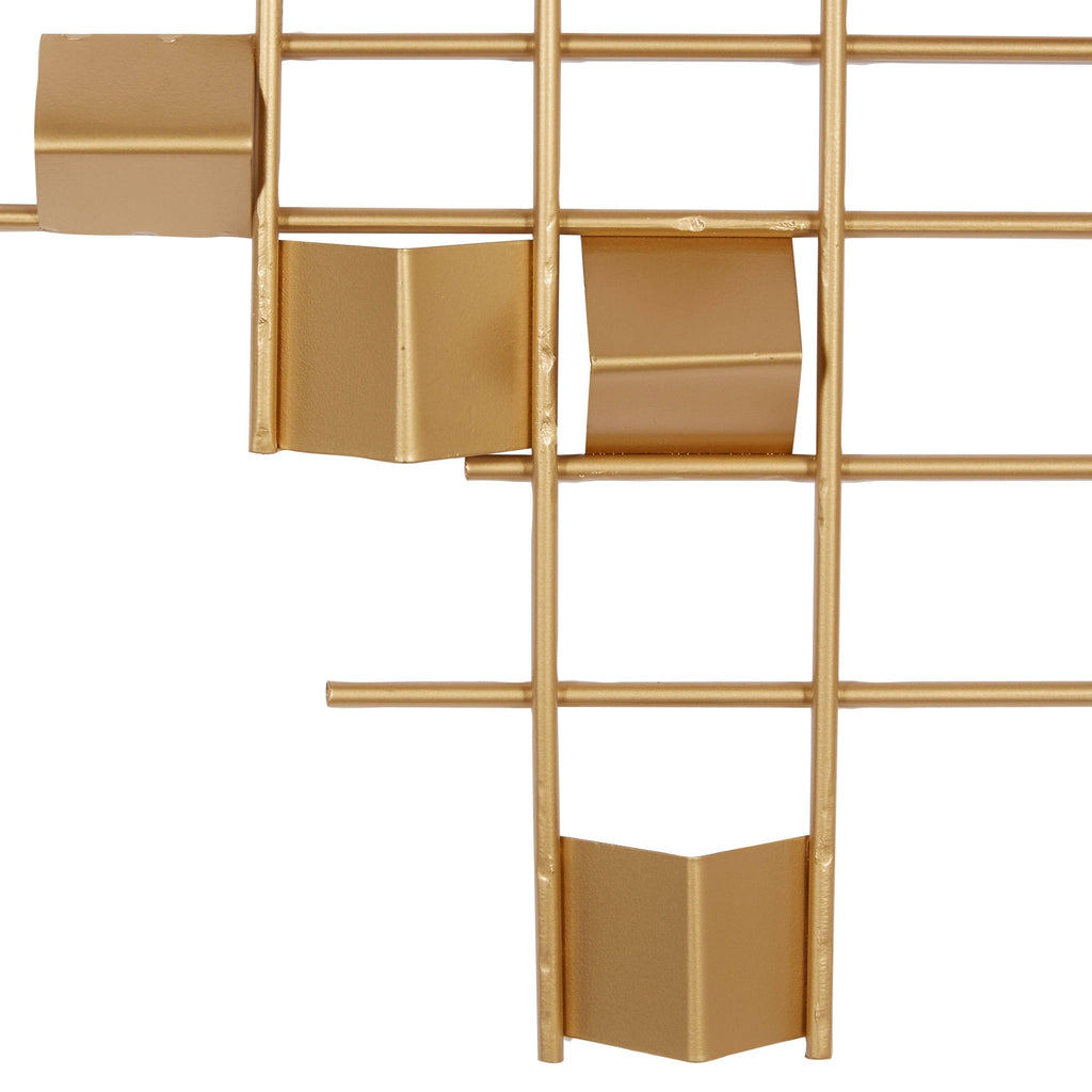 Abstract Angled Gold Metal Wall Decor A756435