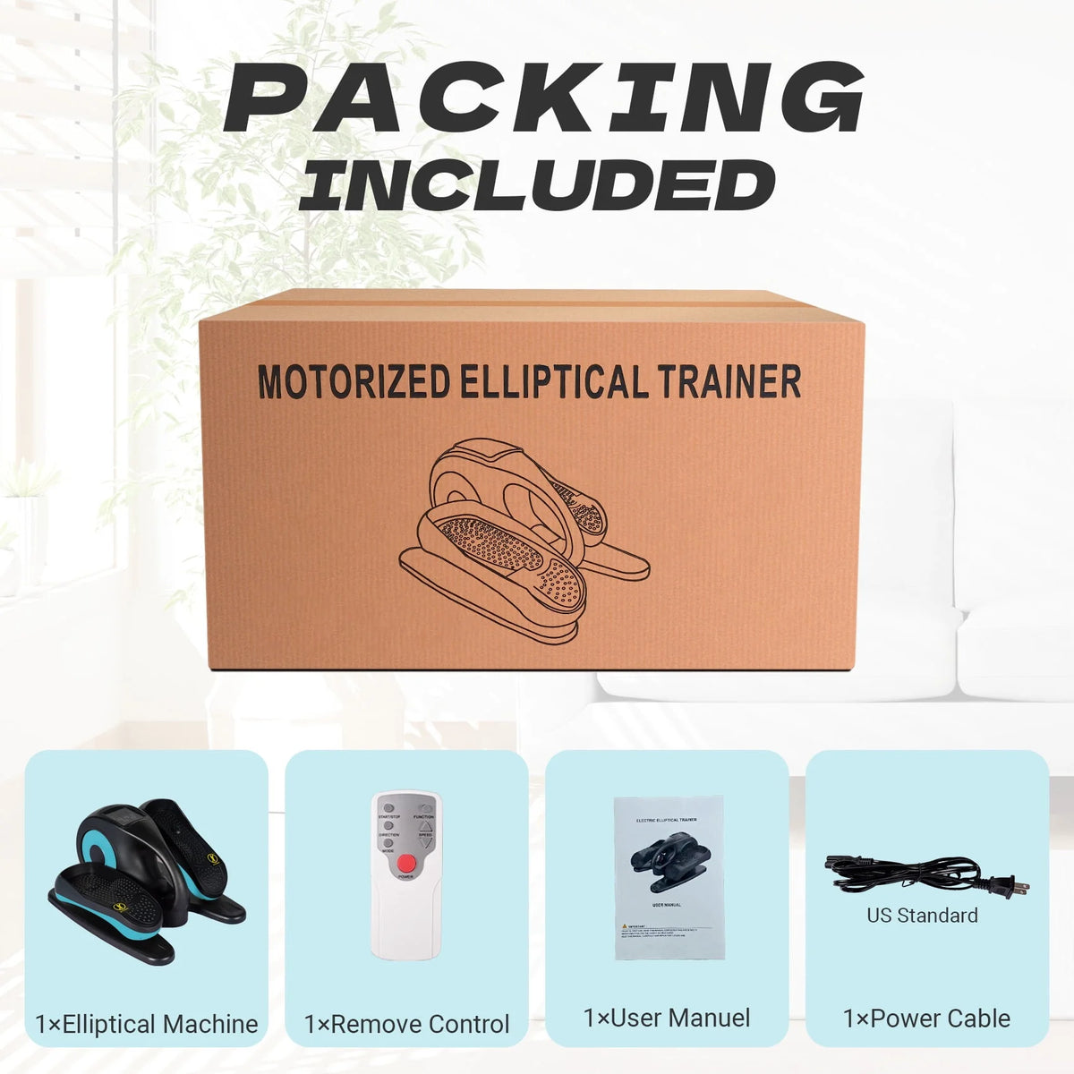 Under Desk Elliptical Machine Blue H21697
