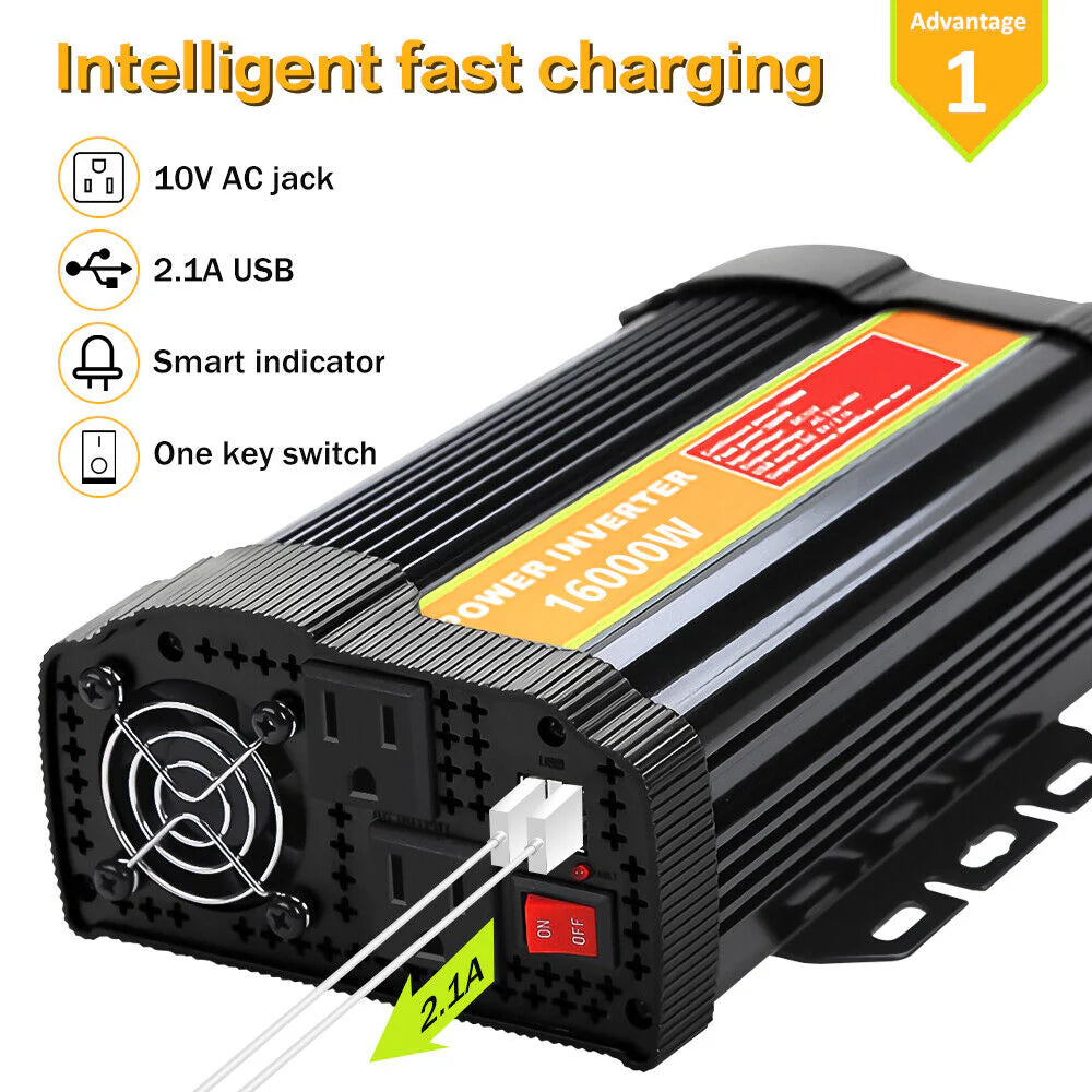8000 Watts Pure Sine Wave Power Inverter D9461