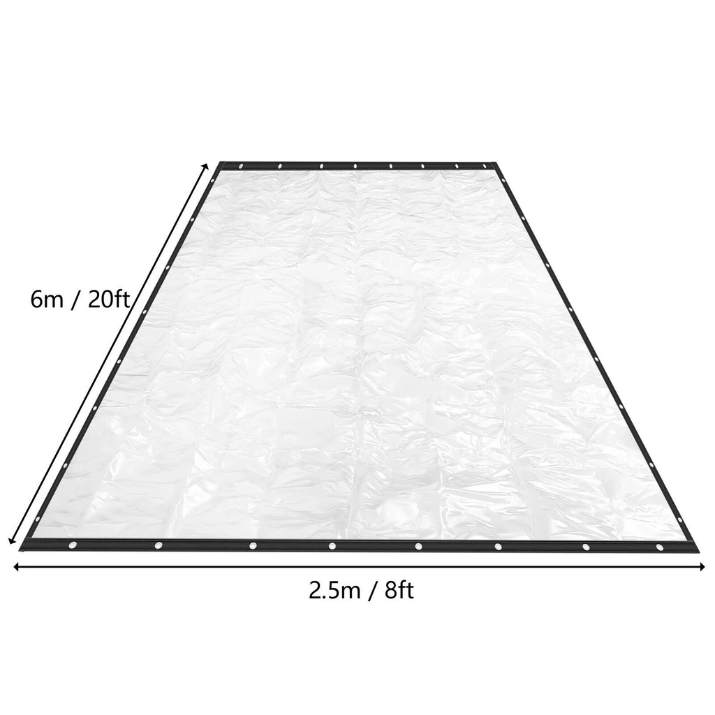 2.5*6m Clear Heavy Duty Waterproof Tarp Curtain G4415