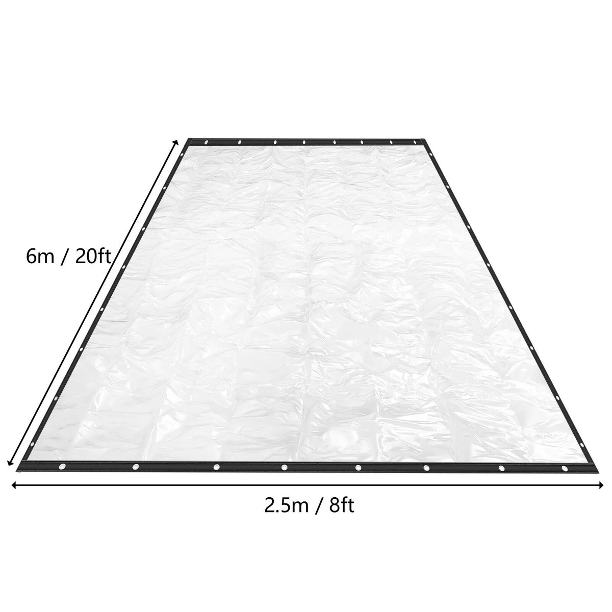 2.5*6m Clear Heavy Duty Waterproof Tarp Curtain G4415