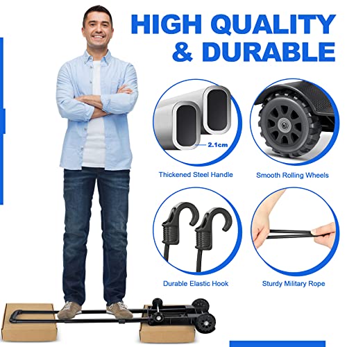 Folding Hand Truck 360lbs Heavy Duty Utility Cart U775