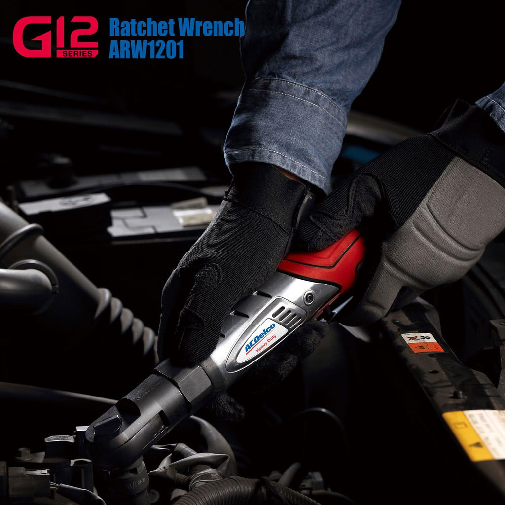 12V Cordless 3/8" Ratchet Wrench Tool Kit with 2 Batteries and Carrying Case C1816