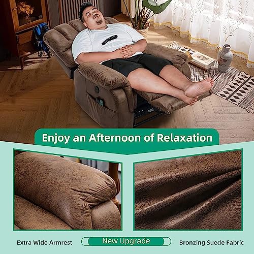 Large Dual Motor Lay Flat Lift Recliner Chair with Heat & Massage Y978