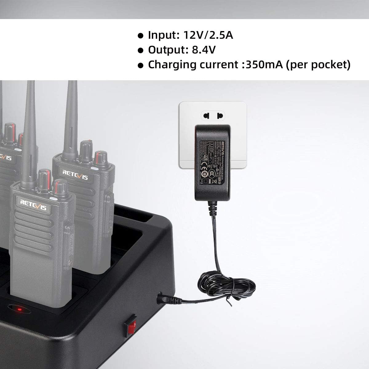 Six-Way Charger for Walkie Talkie (1 Pack) D980