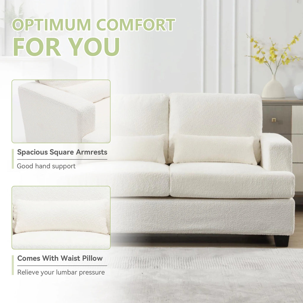 89" Boucle Upholstered 3 Seater Sofa U727583
