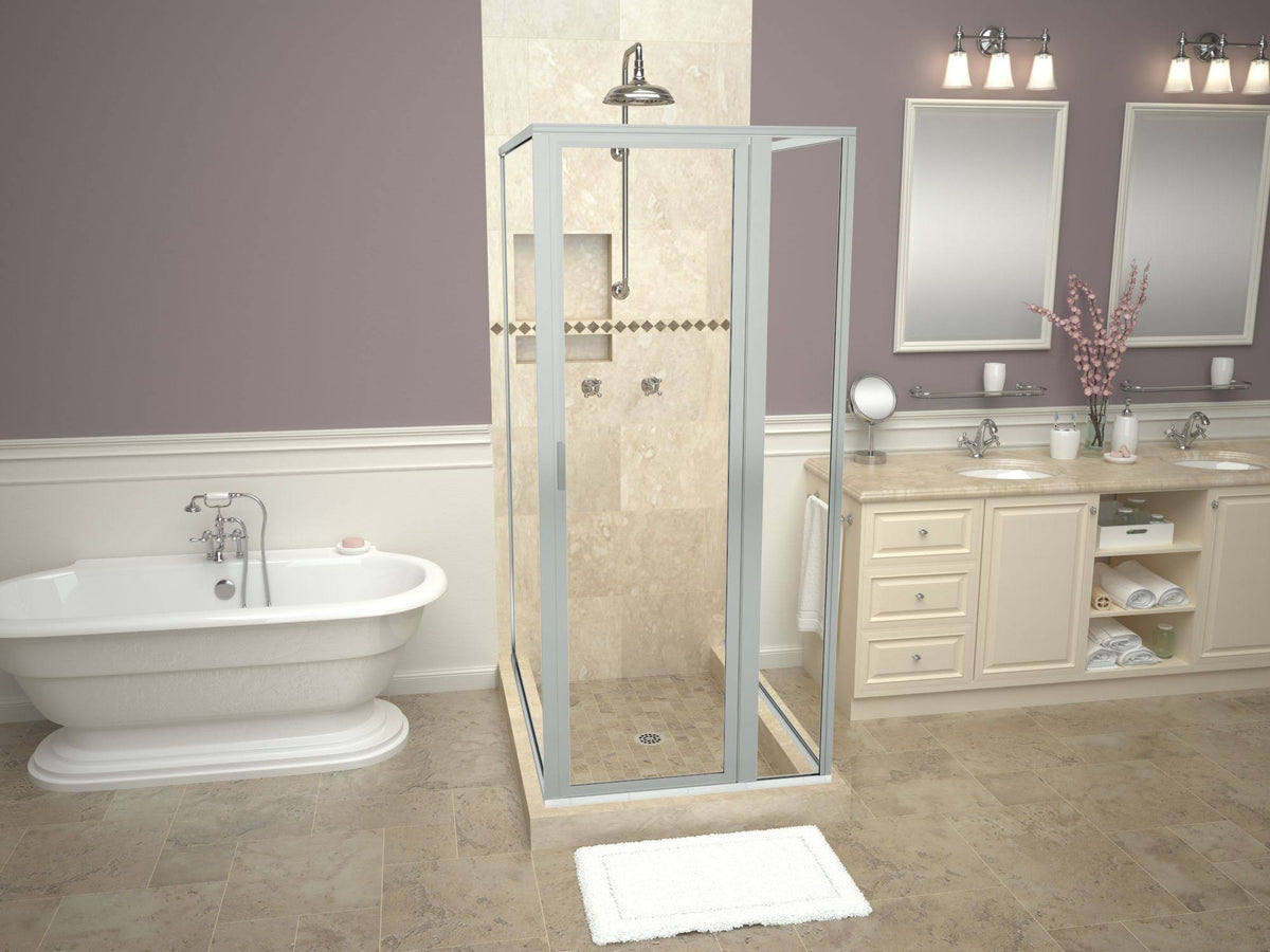 Triple Curb Shower Pan with Center Drain D138