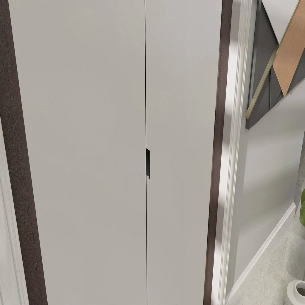 Mocha 1-Lite MDF Wood Frame Frosted Glass Interior Bi-Fold Closet Door F29310