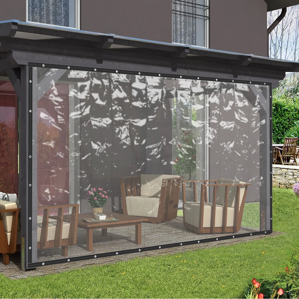 2.5*6m Clear Heavy Duty Waterproof Tarp Curtain G4415