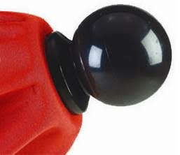 9 Feet Fiberglass Market Umbrella Pulley Open Matted White/Pacifica/Red F554