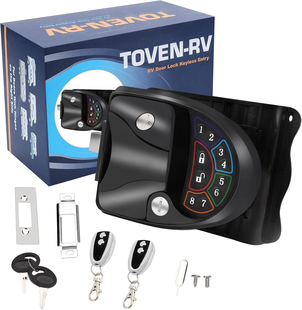 Keyless Entry Door Lock with 2 Key Fobs and Backlit Keypad P335492