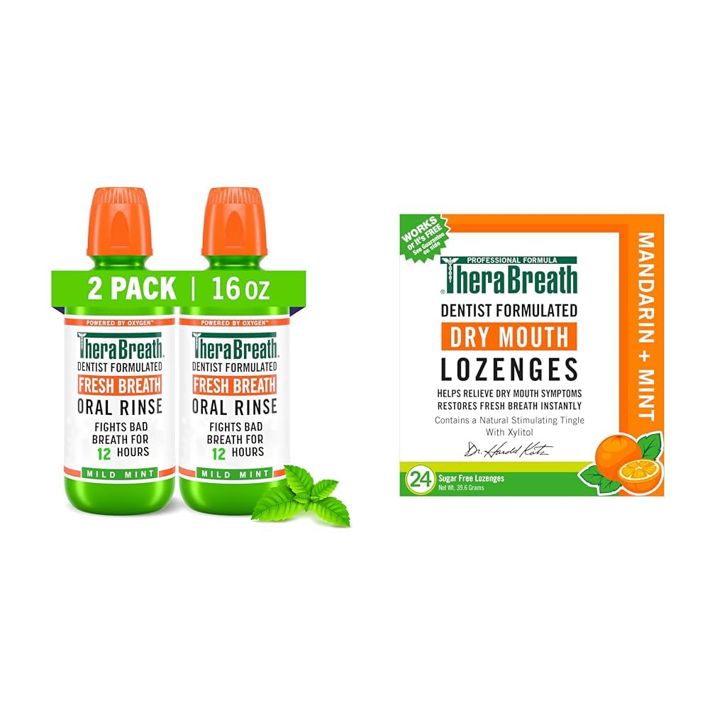 Mild Mint Mouthwash (2pk 16oz) and Mandarin Mint Lozenges (24ct) X92025