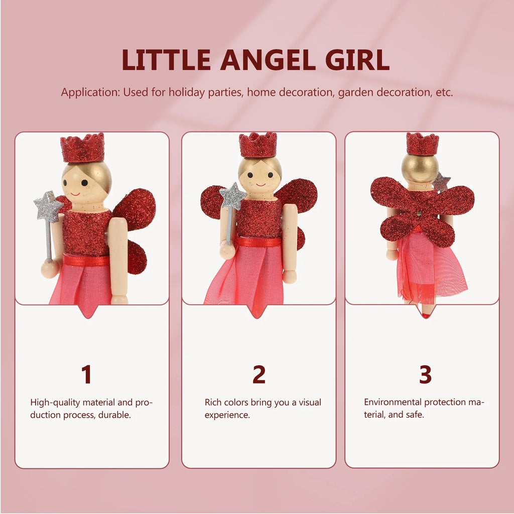 3 Pcs Nutcracker Angel Doll Christmas Tree Ornaments W469416