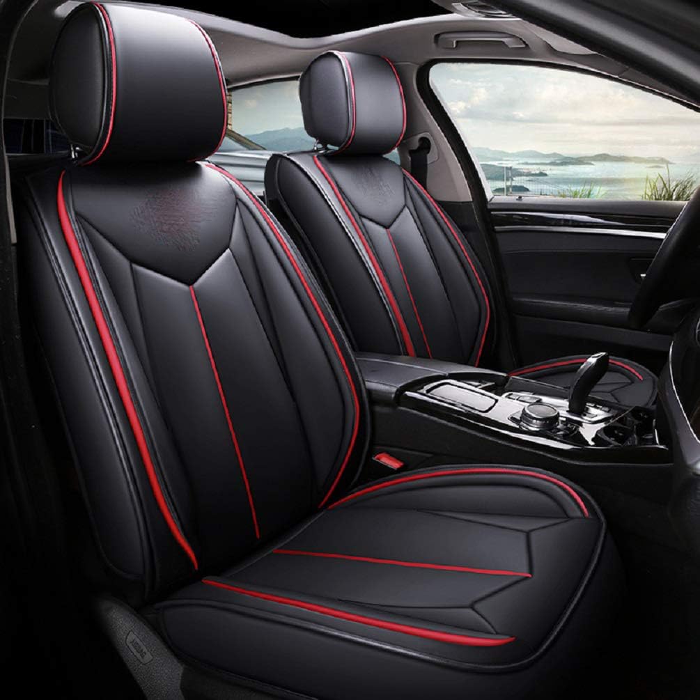Brown 5 Seats Universal fit Leather Seat Cover Set O64886