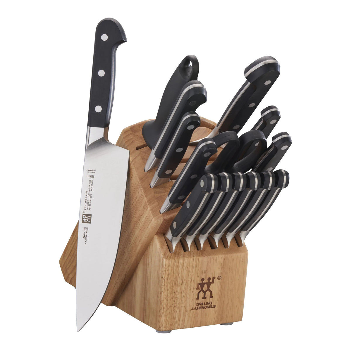 16 Pc Knife Set with Rubberwood Block M269