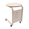 C-shaped Sofa End Side Table with Side Pocket Q9051