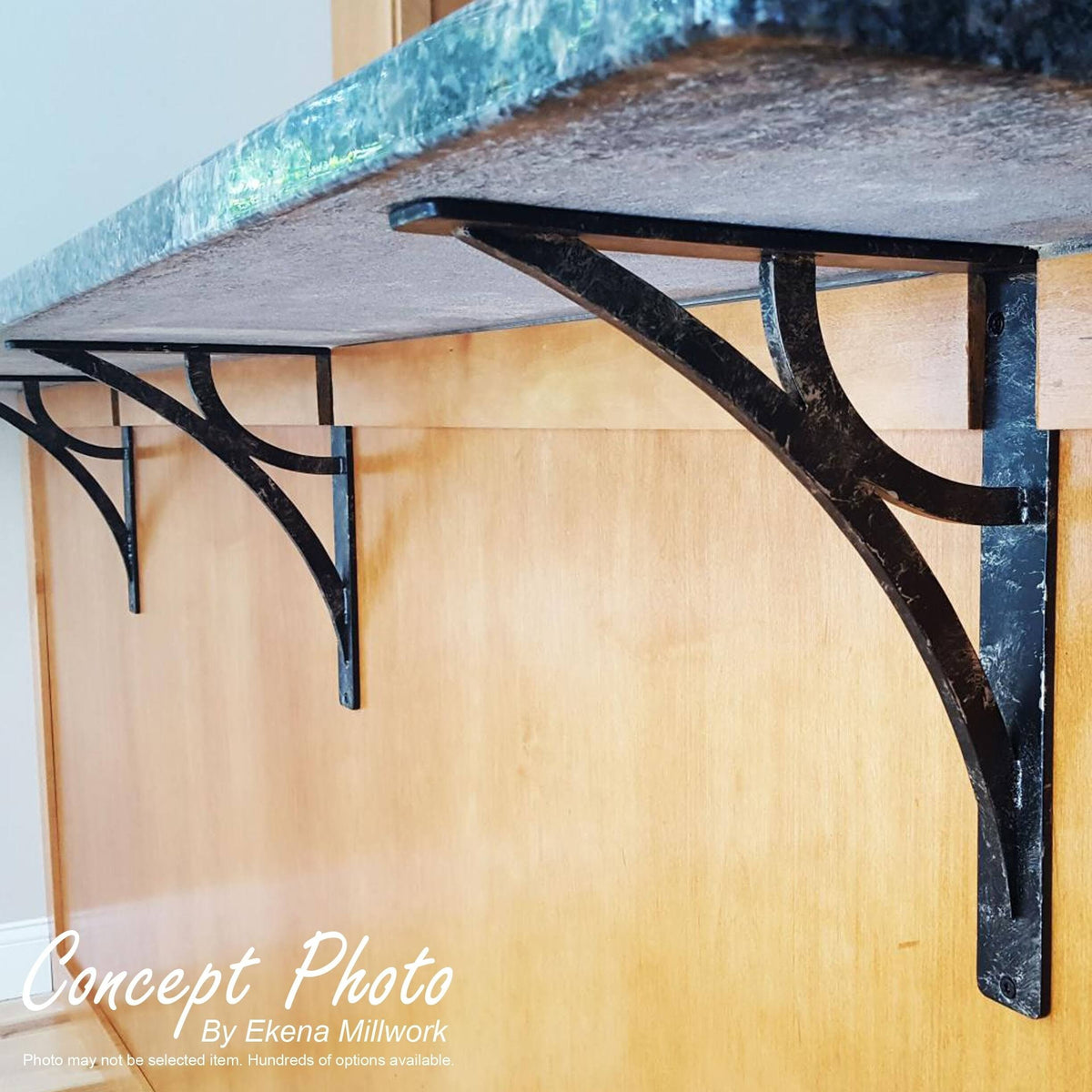 Wrought Iron Bracket Antiqued Brass P549362
