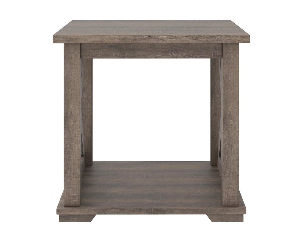 Contemporary Gray End Table I27617