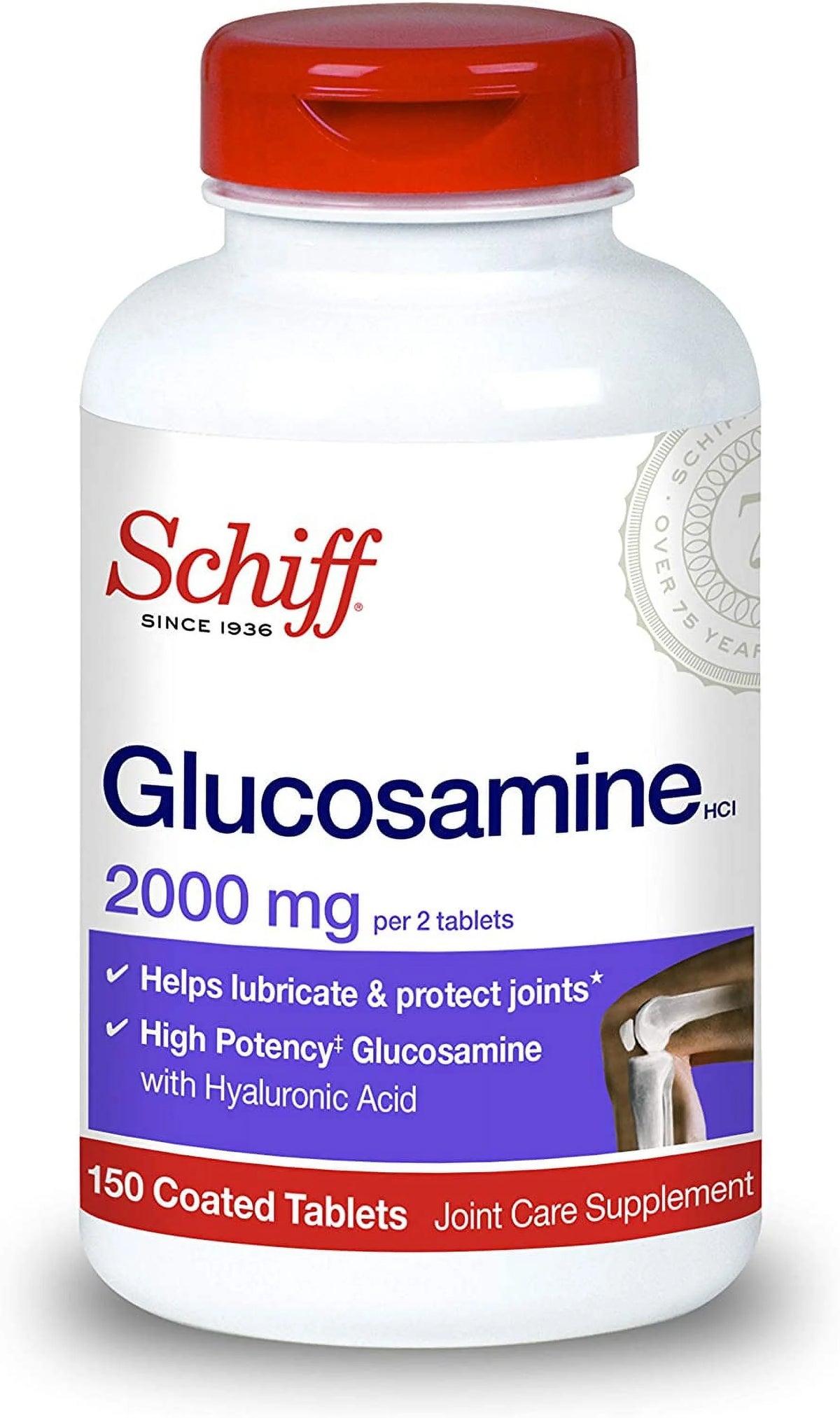 Glucosamine with Hyaluronic Acid 2000mg Joint Supplement 150 Count Pack of 2 P8014