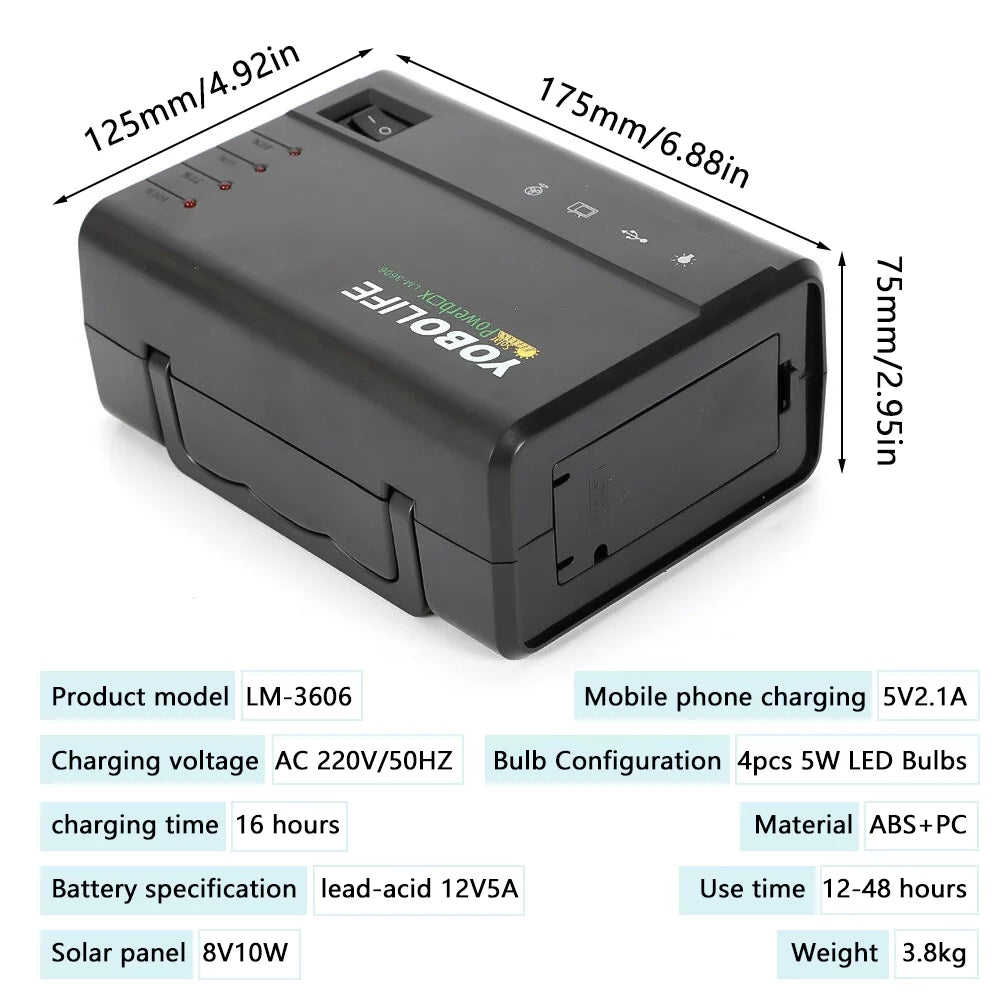 Portable Power Station with DC 12V and USB Ports T920