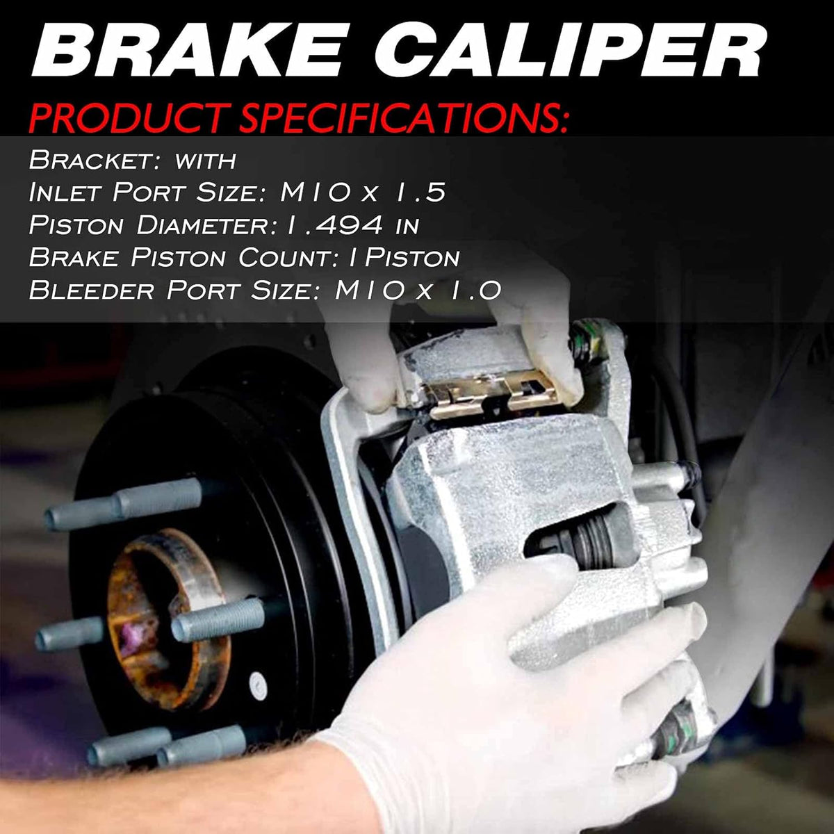 Rear Driver Side Brake Caliper Assembly Pack of 2 A6381