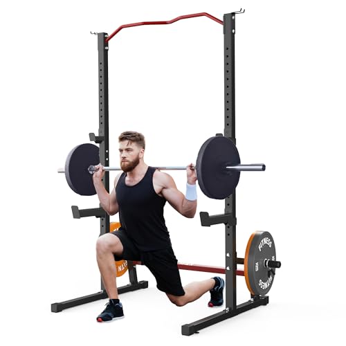 Adjustable Squat Rack Barbell Rack Squat Stand Bench Press Pull Up Home Gym E3228