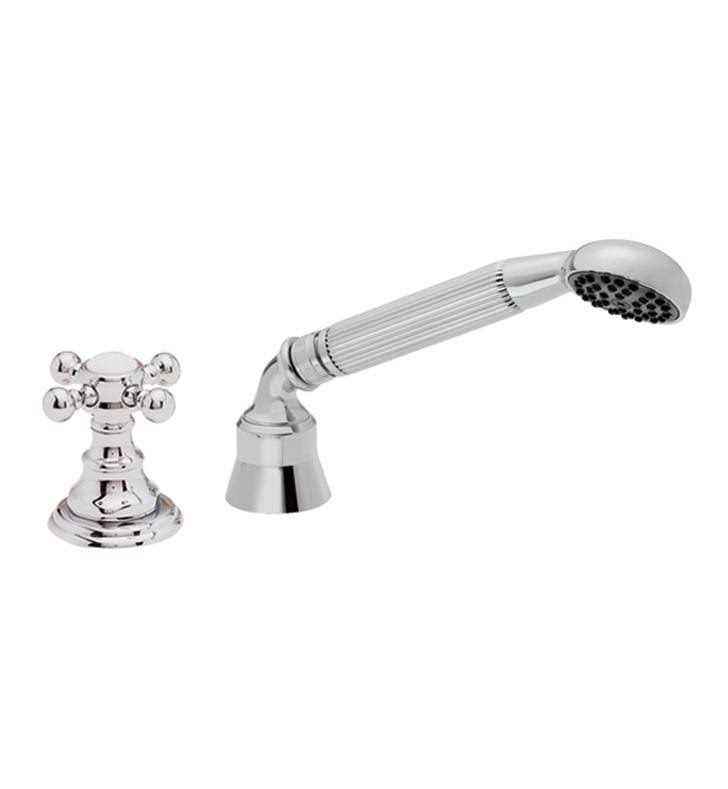 Antique Brass Flat Handshower and Diverter Trim B640