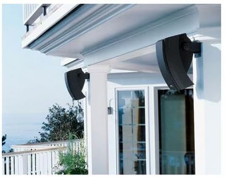 Black Outdoor Environmental Speakers (Pair) with Music Amplifier K31051