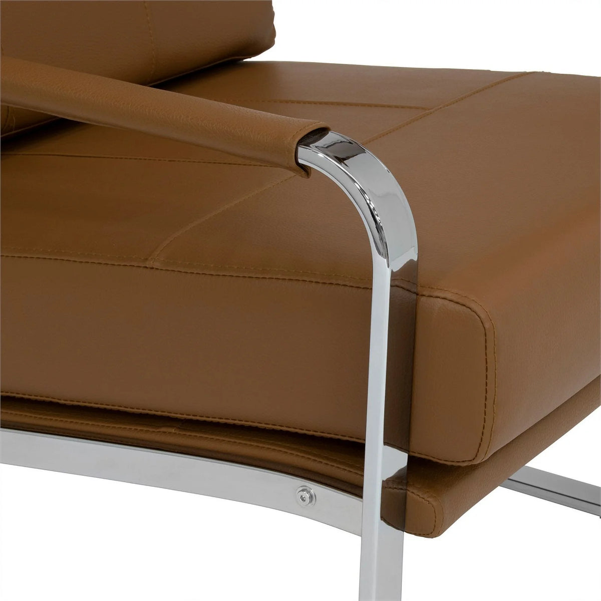 Caramel Brown 2-Piece Accent Chair and Ottoman Set Y6625