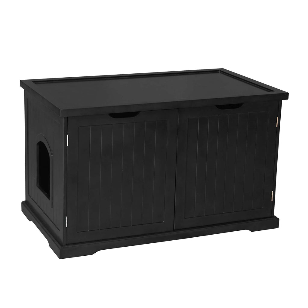 Black Decorative Bench with Enclosed Cat Litter Box H721690
