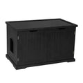 Black Decorative Bench with Enclosed Cat Litter Box H721690