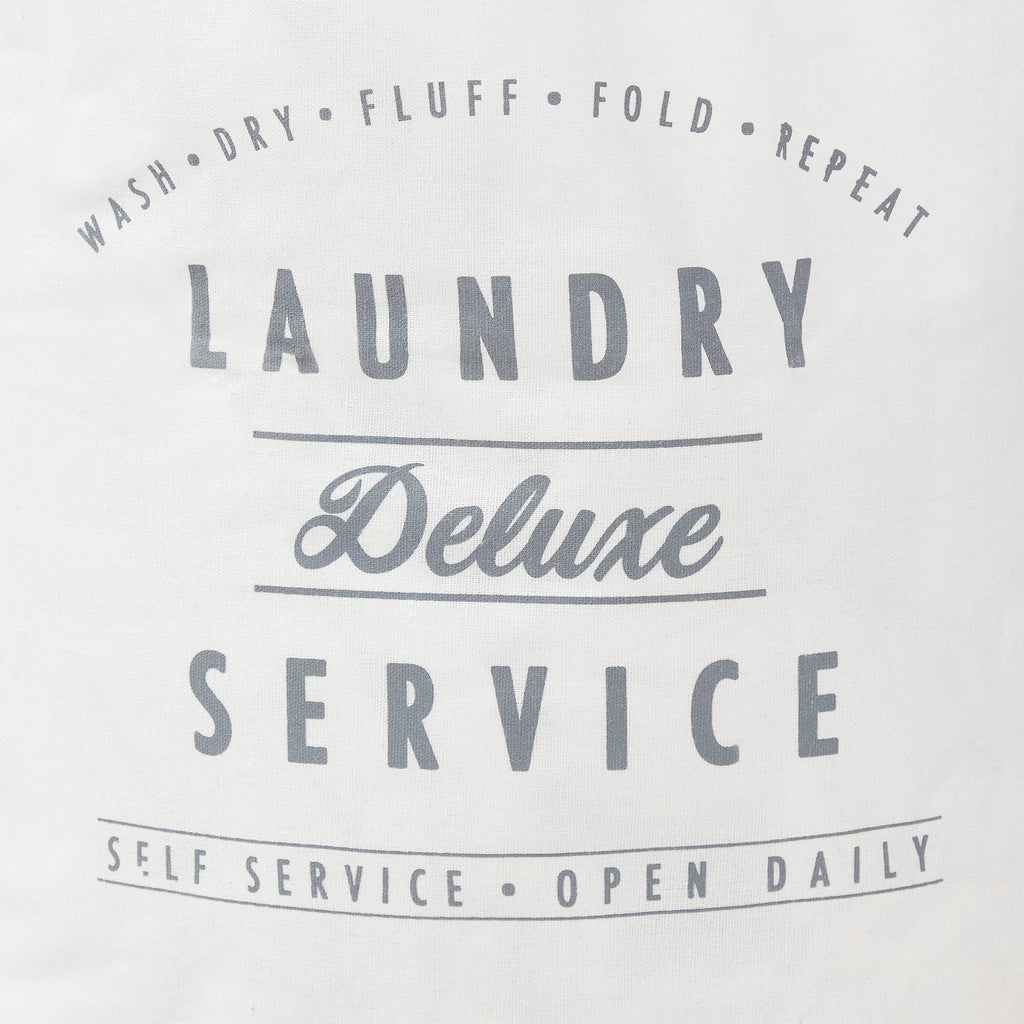 2 Pack Ivory Grey Canvas Laundry Hamper X18272