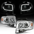 LED Tube Chrome Housing Projector Headlights Headlamps Q109549