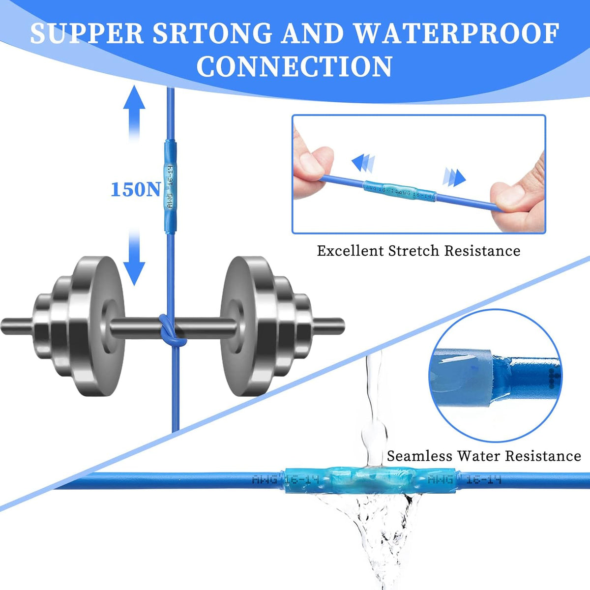 660 PCS Waterproof Insulated Heat Shrink Butt Connectors Y9712
