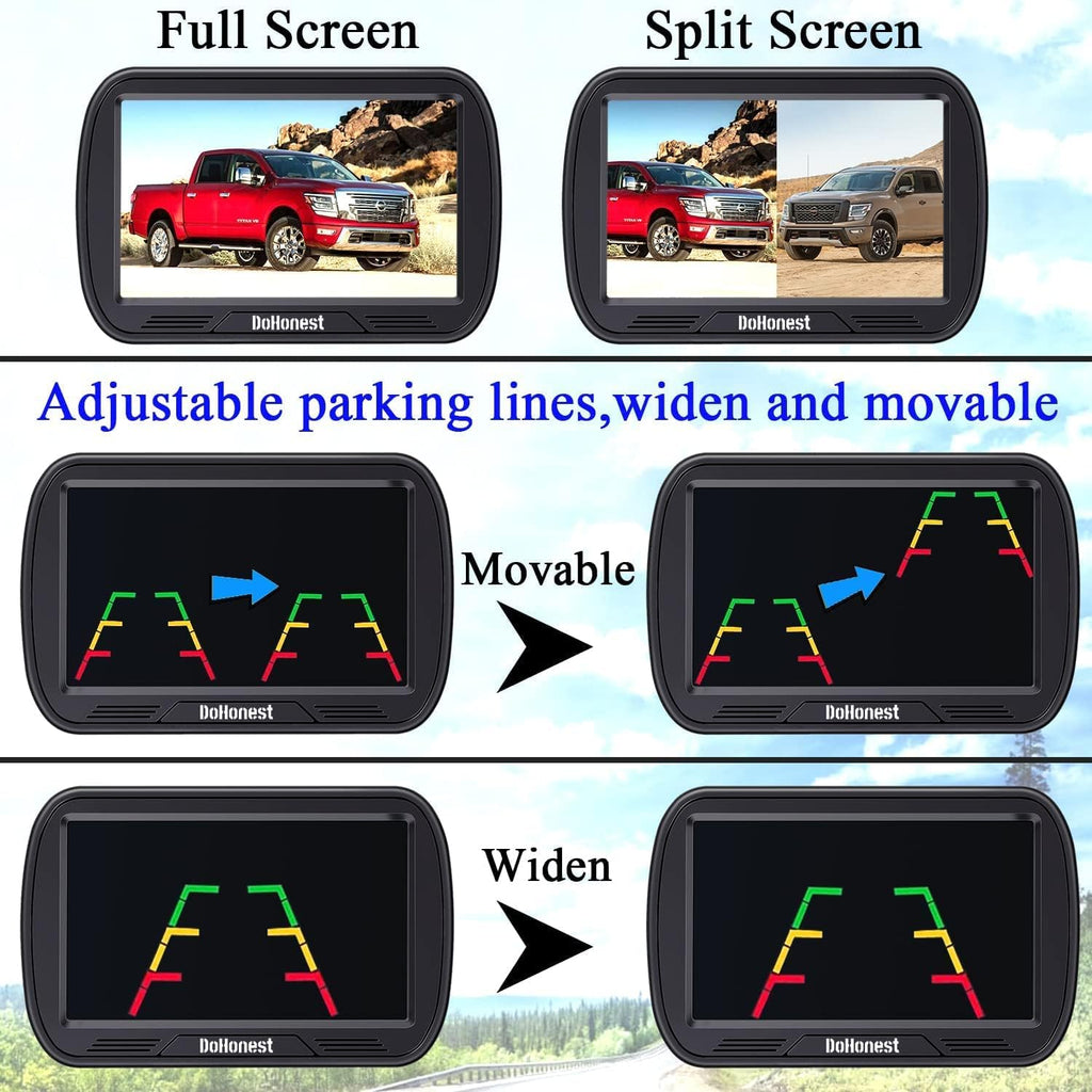 Wireless Backup Camera with 5'' Monitor HD 1080P R1871