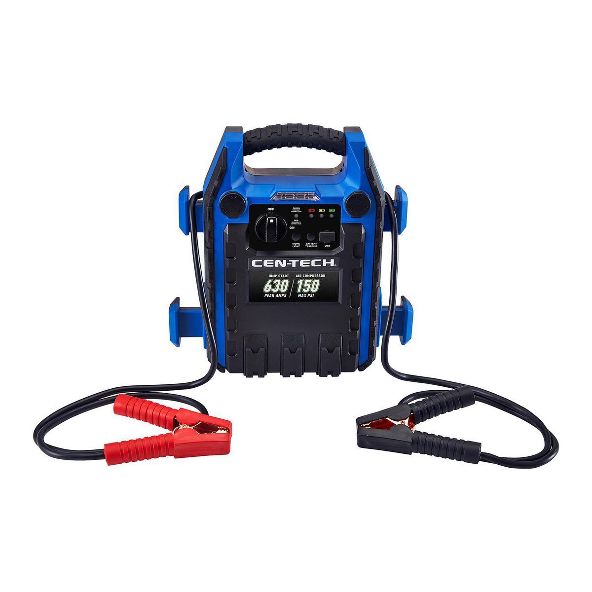 630 Peak Amp Portable Car Battery Jump Starter with Air Compressor T371388