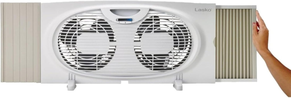 White Twin Window Fan R12741