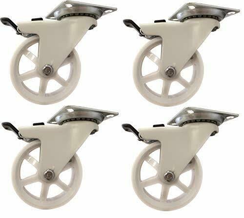 White 3-Inch Polyurethane Caster 4-Pack Y248