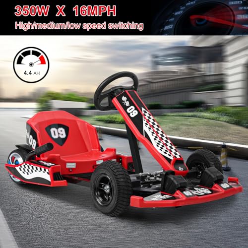 Red Electric Go Kart with 350w Motor N12692